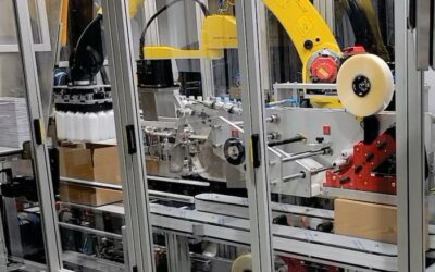 ESS Technologies’ V30 vertical robotic case packer featured in Packaging World.