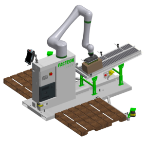 Dual Cell Collaborative Robotic Palletizer with Case Conveyor